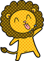 happy cartoon lion