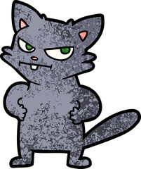 cartoon annoyed cat