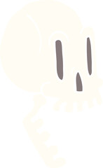 cartoon doodle of a skull