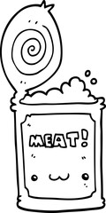 cartoon canned food