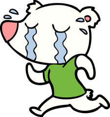 sad little polar bear cartoon
