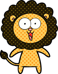 happy cartoon lion