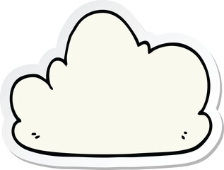 sticker of a cartoon cloud