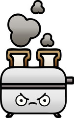 gradient shaded cartoon of a of a toaster