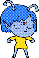 cartoon alien girl