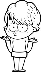 cartoon woman