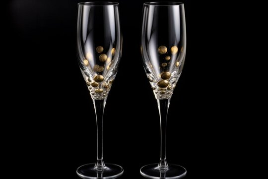 a pair of bubbly glasses. Generative AI