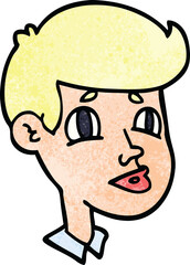 cartoon doodle of a boy face