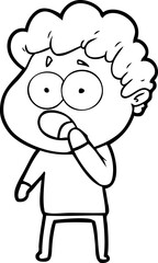 cartoon man gasping in surprise