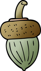 cartoon doodle acorn