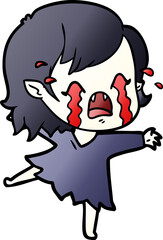 cartoon crying vampire girl