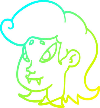 recommend clip art: cold gradient line drawing of a cartoon vampire