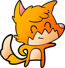 cartoon friendly fox