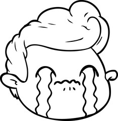 cartoon crying boy
