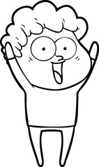 cartoon happy man