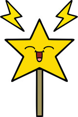 cute cartoon of a magic wand