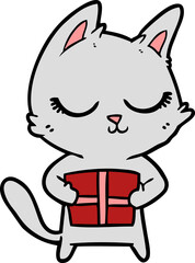 calm cartoon cat