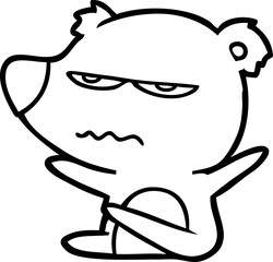 angry bear cartoon