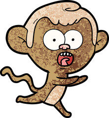 cartoon shocked monkey