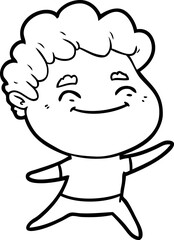 cartoon friendly man