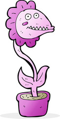 cartoon monster plant