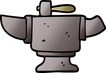 cartoon doodle heavy old anvil