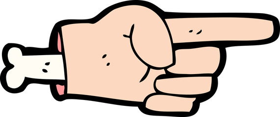 cartoon pointing hand symbol