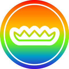 simple leaves icon with rainbow gradient finish