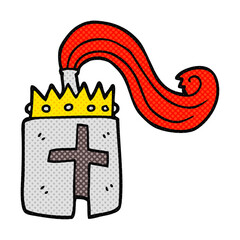 freehand drawn cartoon king's helmet