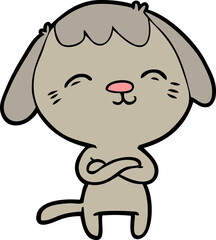 happy cartoon dog