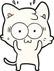 cartoon surprised cat