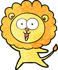 happy cartoon lion
