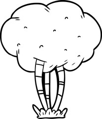 line drawing of a tree