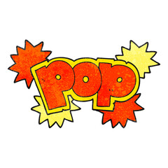 freehand textured cartoon pop explosion symbol