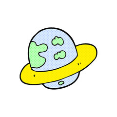 freehand drawn cartoon planet