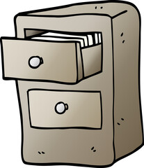 vector gradient illustration cartoon drawers of files