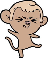 cartoon annoyed monkey