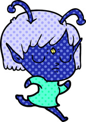 cartoon alien girl