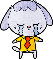 cartoon dog crying