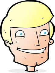 cartoon grinning man