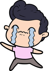 cartoon man crying