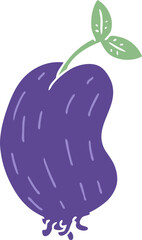 freehand drawn cartoon of a sprouting bean