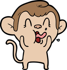 crazy cartoon monkey