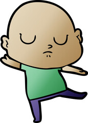 cartoon bald man
