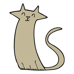 freehand drawn cartoon cat