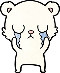 sad little polar bear cartoon