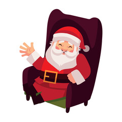 santa claus in the sofa