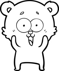laughing teddy  bear cartoon