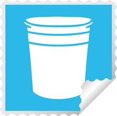 square peeling sticker quirky cartoon plant pot