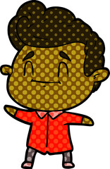 happy cartoon man